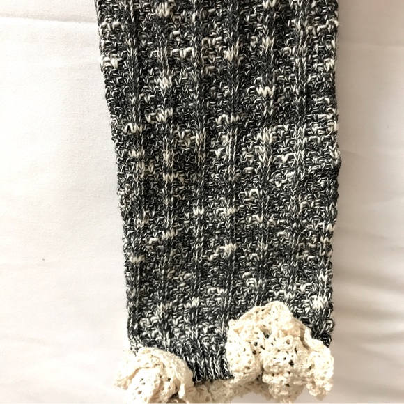 BUNDLE BOTH for $20!! Boot socks Crochet Lace NWT Black Marble One-Size - Picture 4 of 4